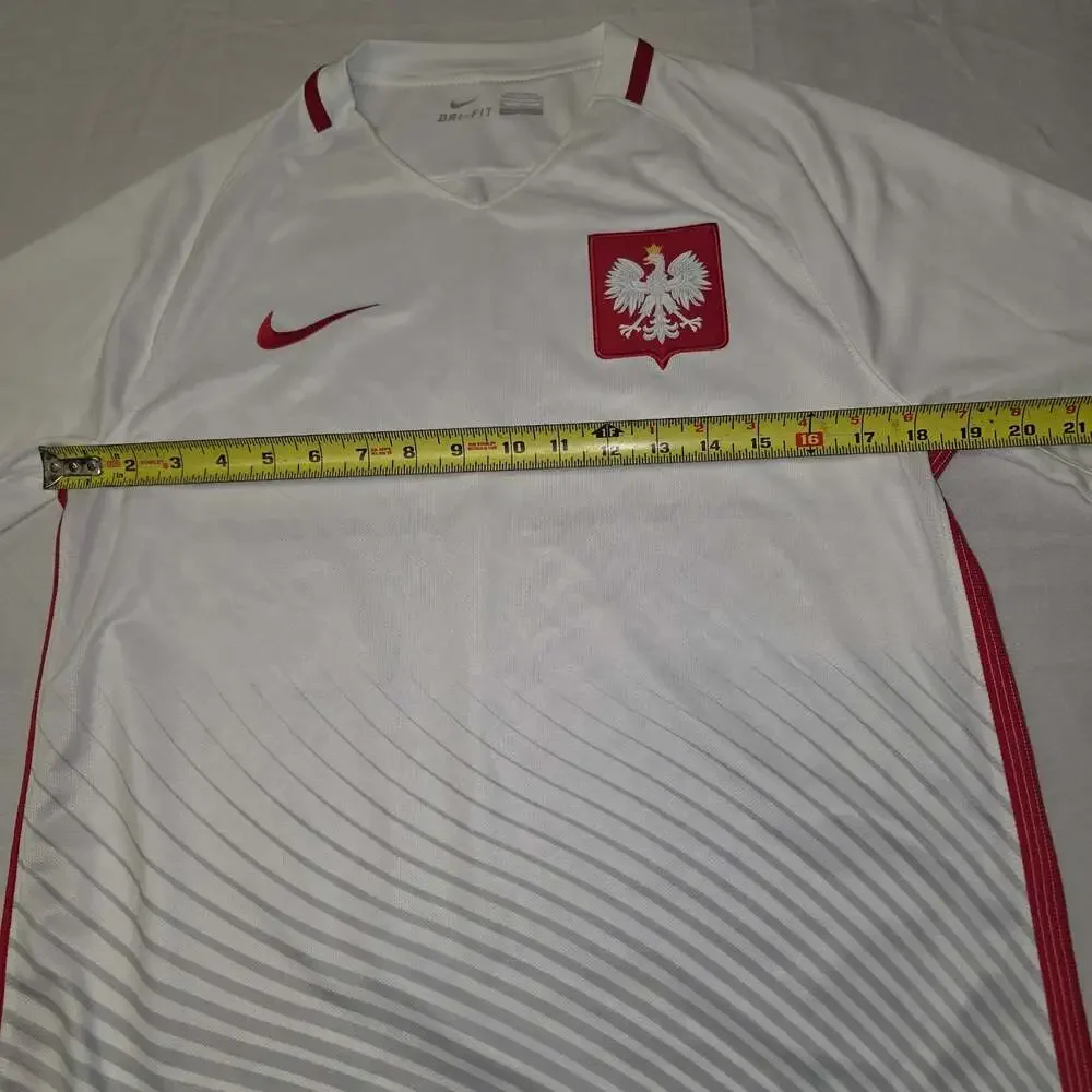 Nike 2016-2018 Poland National Team Home Soccer Jersey White Medium
